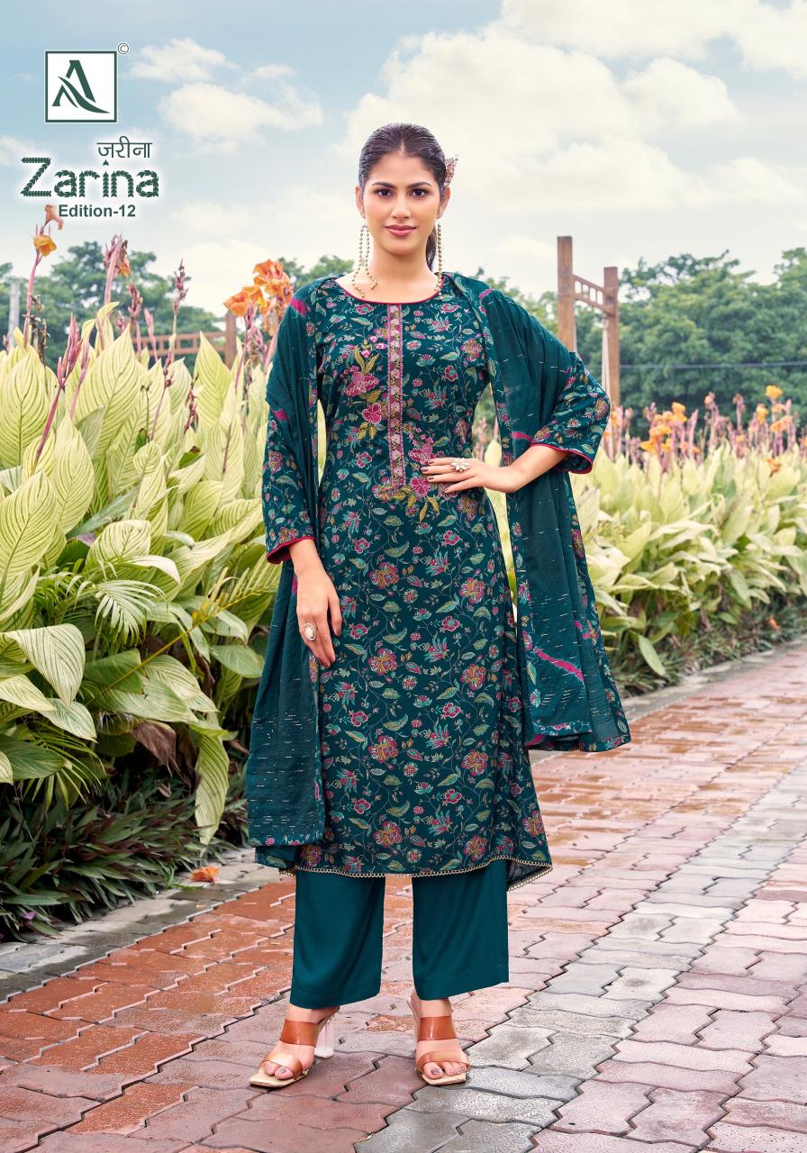 Alok Zarina Vol 12 catalog wholesale price dress materials in chennai