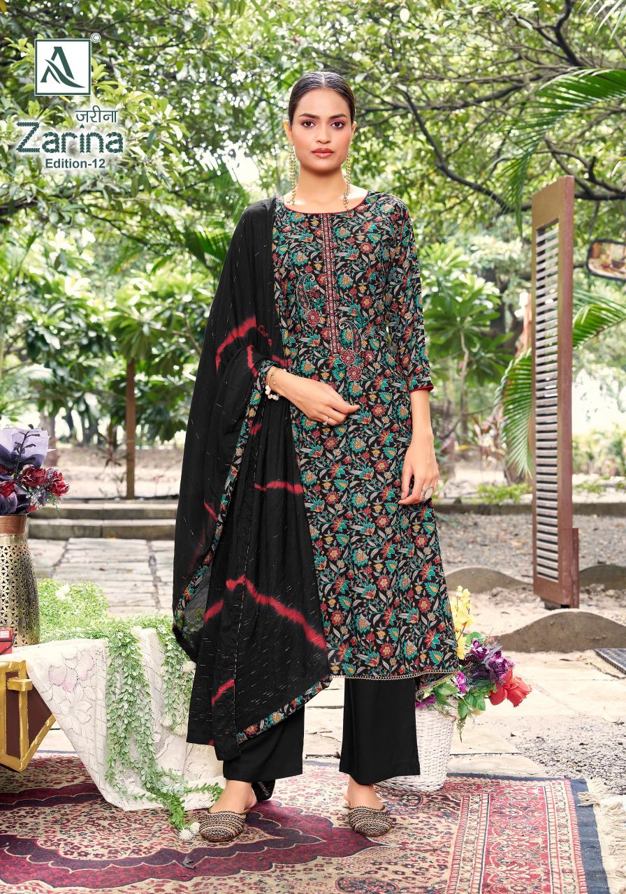 Alok Zarina Vol 12 catalog wholesale price dress materials in chennai