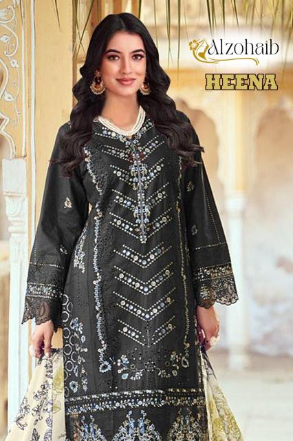 Alzohaib Az Heena 1326 To 1327 catalog Chiffon Dupatta wholesale pakistani suits in chennai