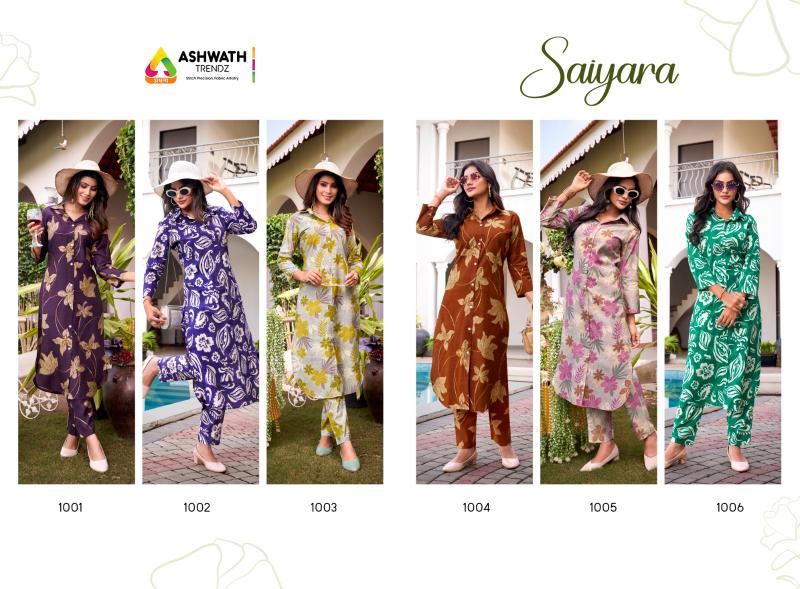 Ashwath Saiyara catalog co ord set for women wholesale