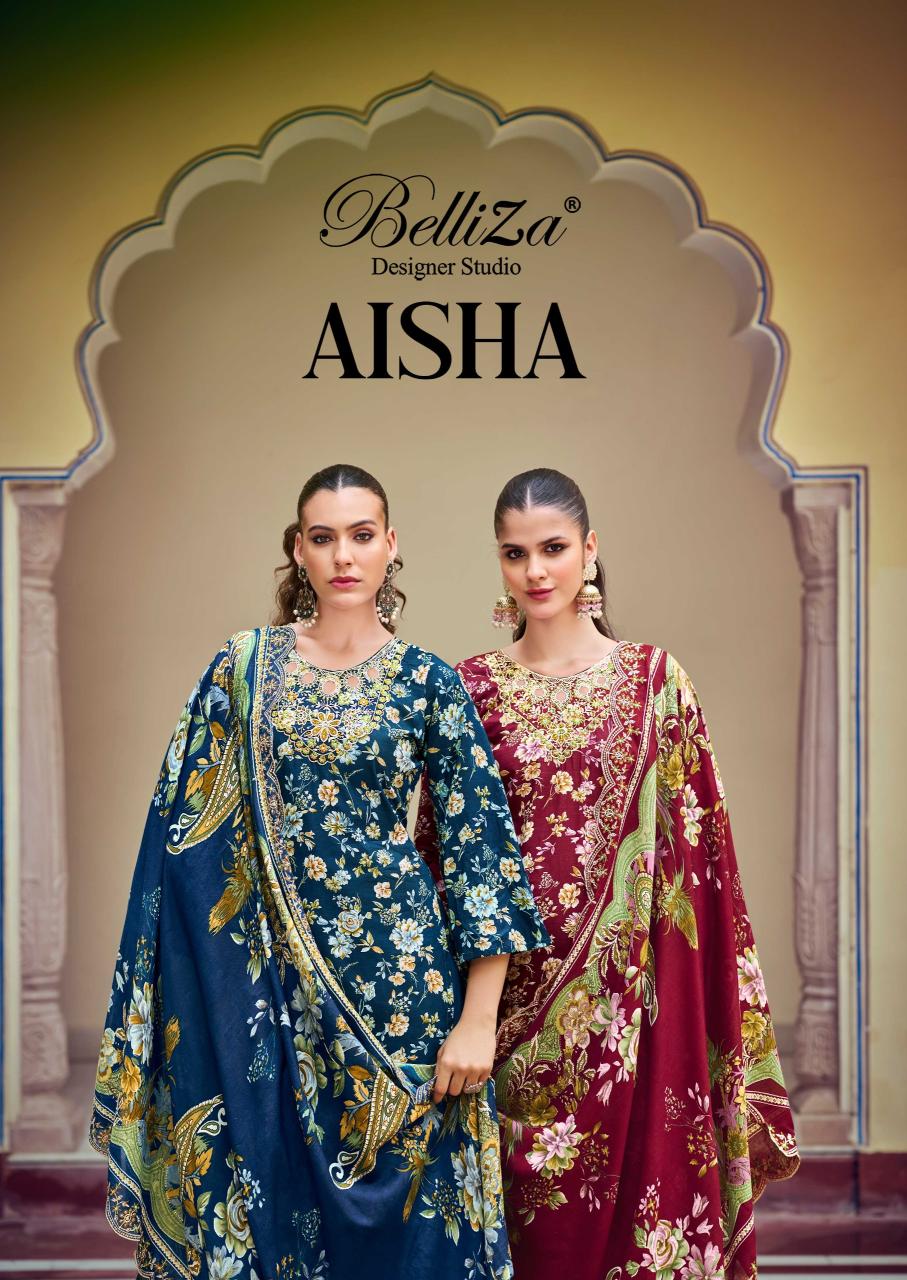 Belliza Aisha Vol 4 catalog dress material wholesale in rajkot