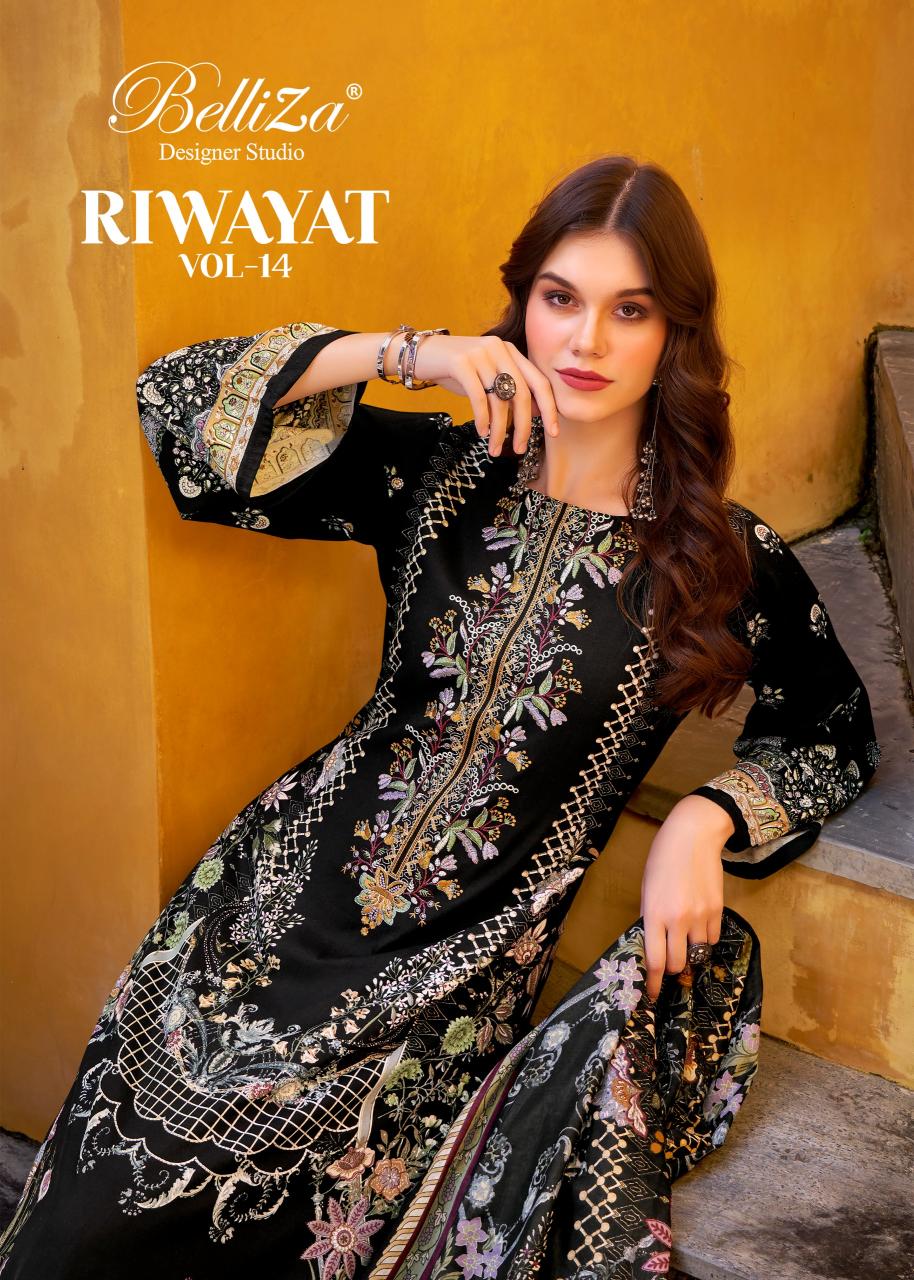 Belliza Riwayat Vol 14 Catalog wholesale dress materials online india