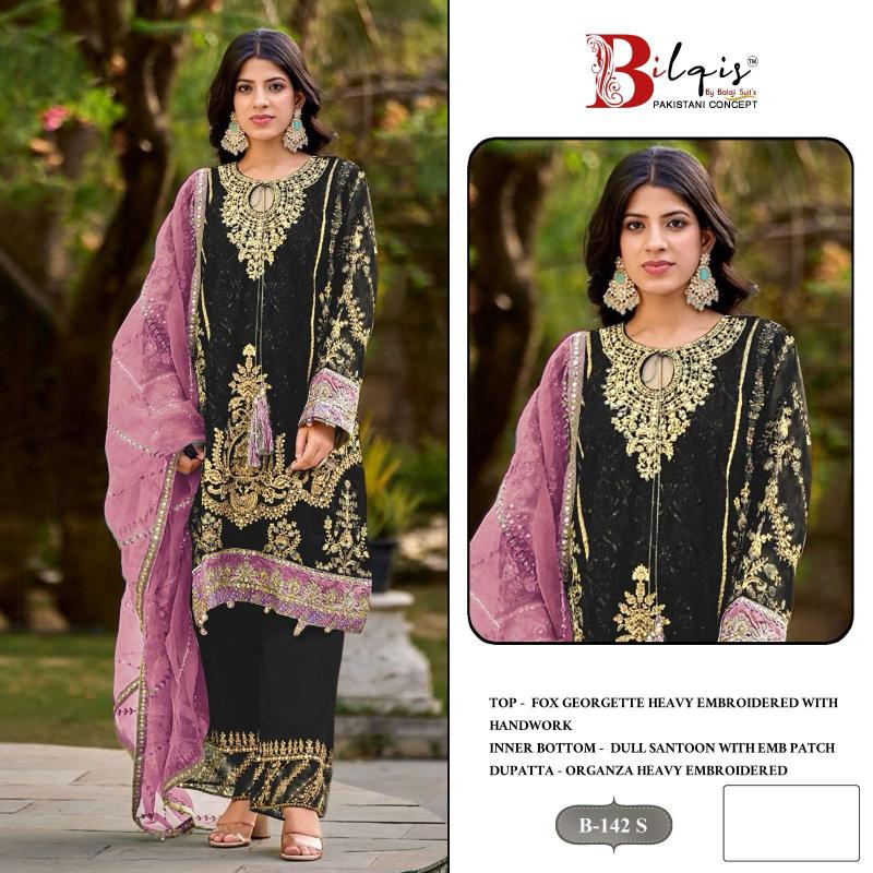 Bilqis B 142 A TO D catalog pakistani suits wholesalers in pakistan