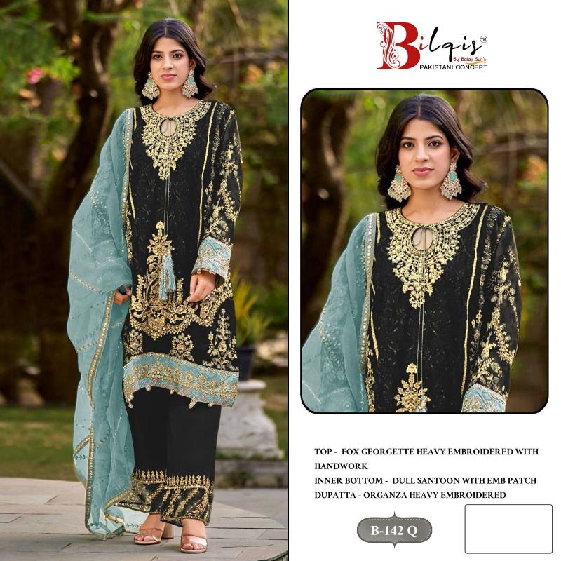Bilqis B 142 A TO D catalog pakistani suits wholesalers in pakistan