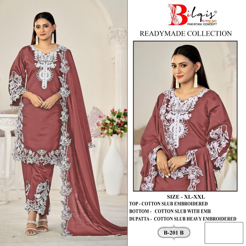 Bilqis B 201 A TO D catalog pakistani replica suits wholesale