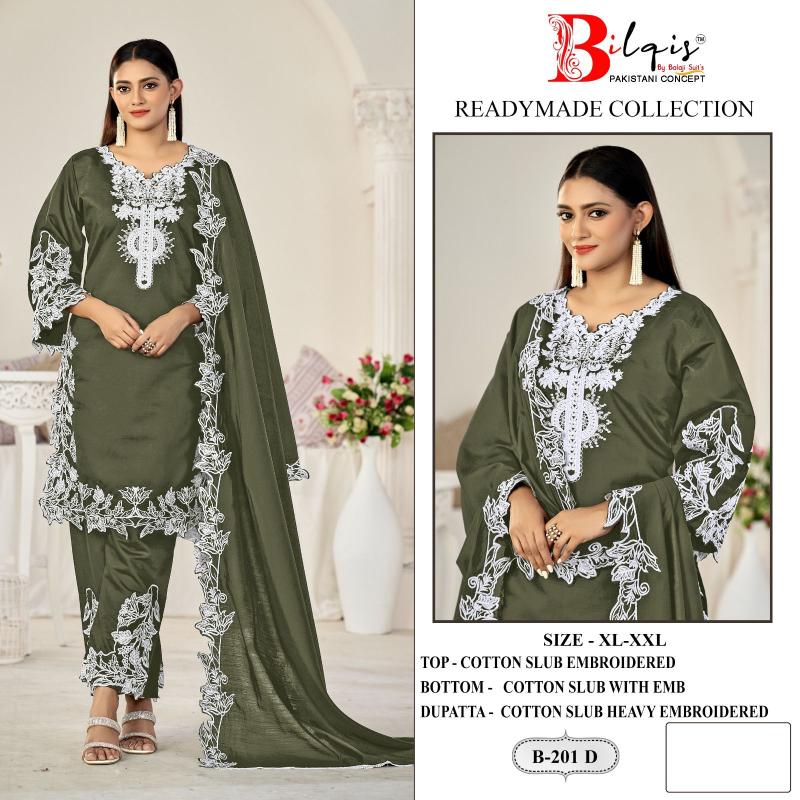 Bilqis B 201 A TO D catalog pakistani replica suits wholesale
