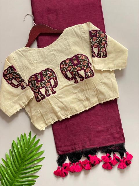 Blousewala Hk6 Khadi cotton Vol 5 catalog surat saree mill