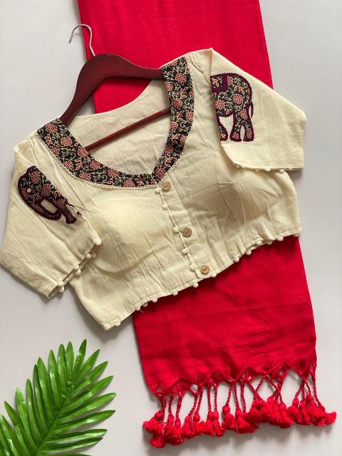 Blousewala Hk6 Khadi cotton Vol 5 catalog surat saree mill