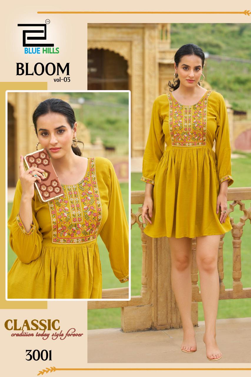 Blue Hills Bloom Vol 0.3 catalog fancy kurti 