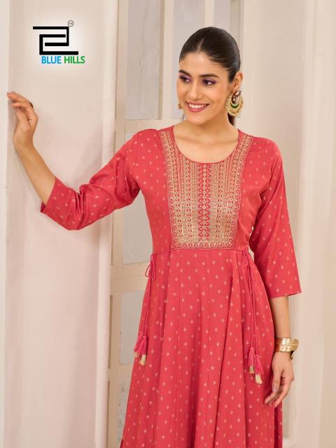 Blue Hills Golden Duck Catalog wholesale anarkali kurtis in surat