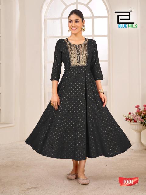 Blue Hills Golden Duck Catalog wholesale anarkali kurtis in surat