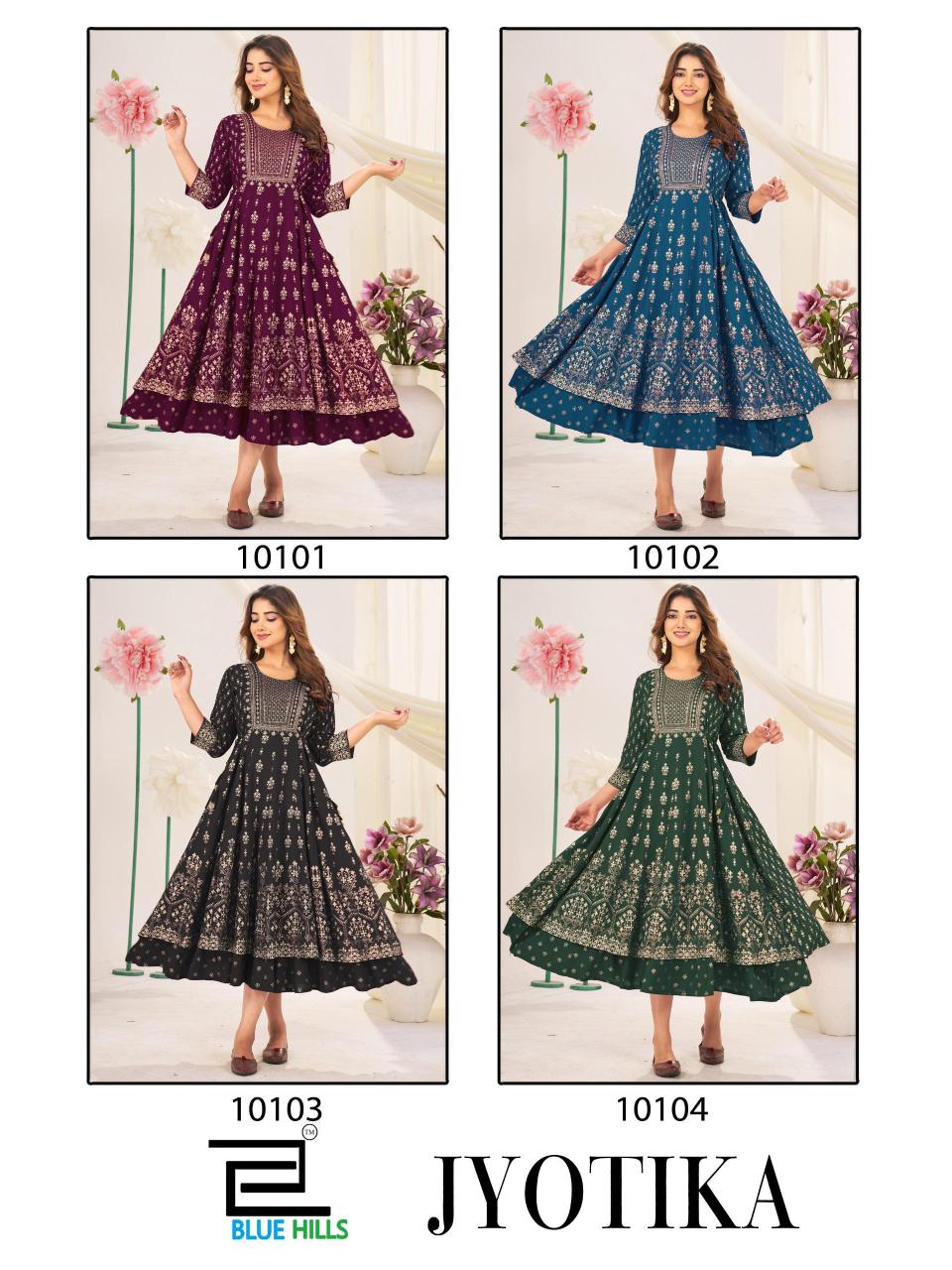 Blue Hills Jyotika catalog wholesale ladies kurti in surat