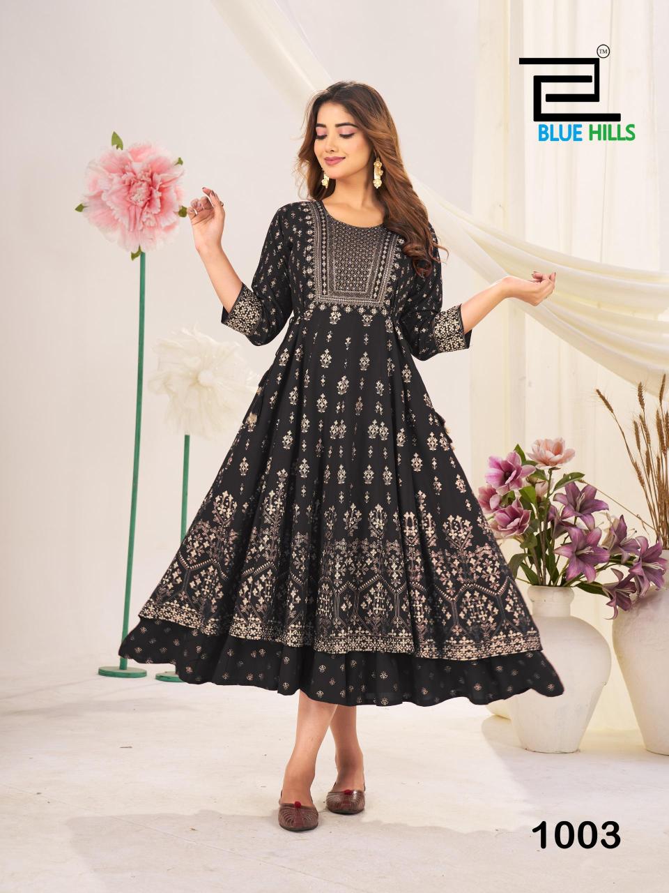 Blue Hills Jyotika catalog wholesale ladies kurti in surat