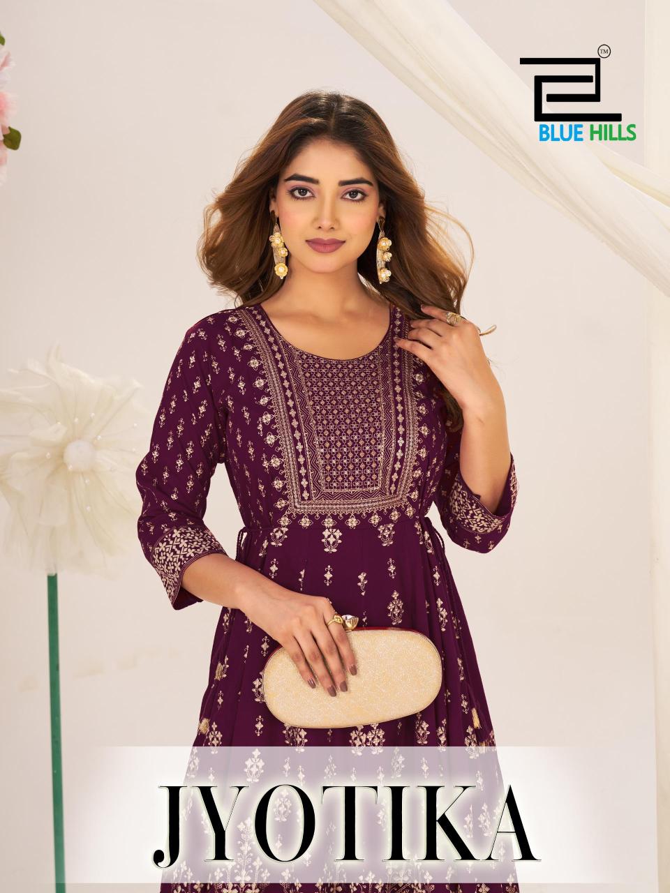 Blue Hills Jyotika catalog wholesale ladies kurti in surat
