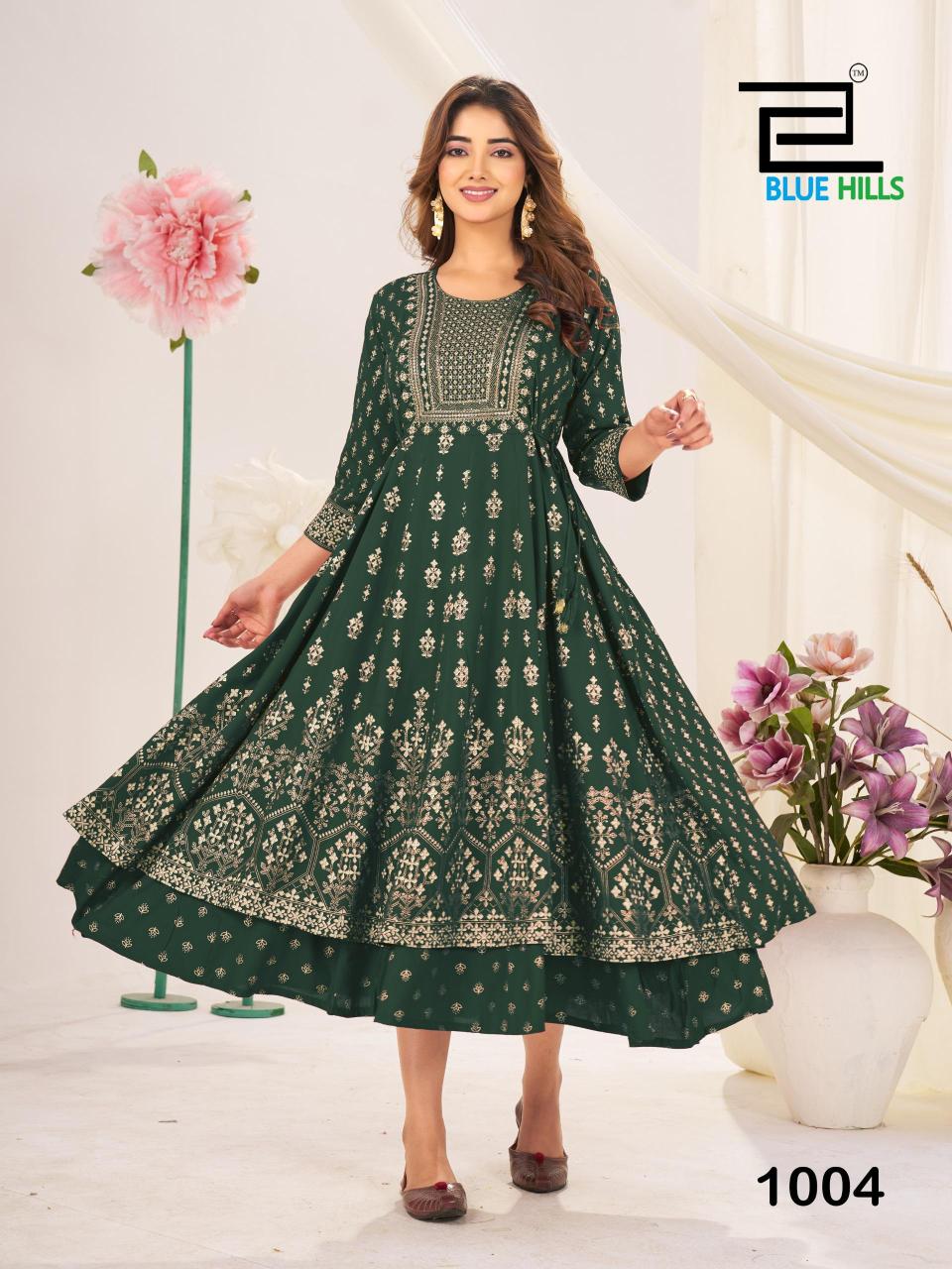 Blue Hills Jyotika catalog wholesale ladies kurti in surat