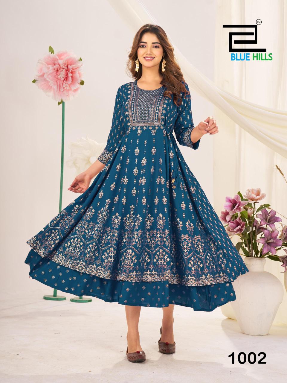 Blue Hills Jyotika catalog wholesale ladies kurti in surat