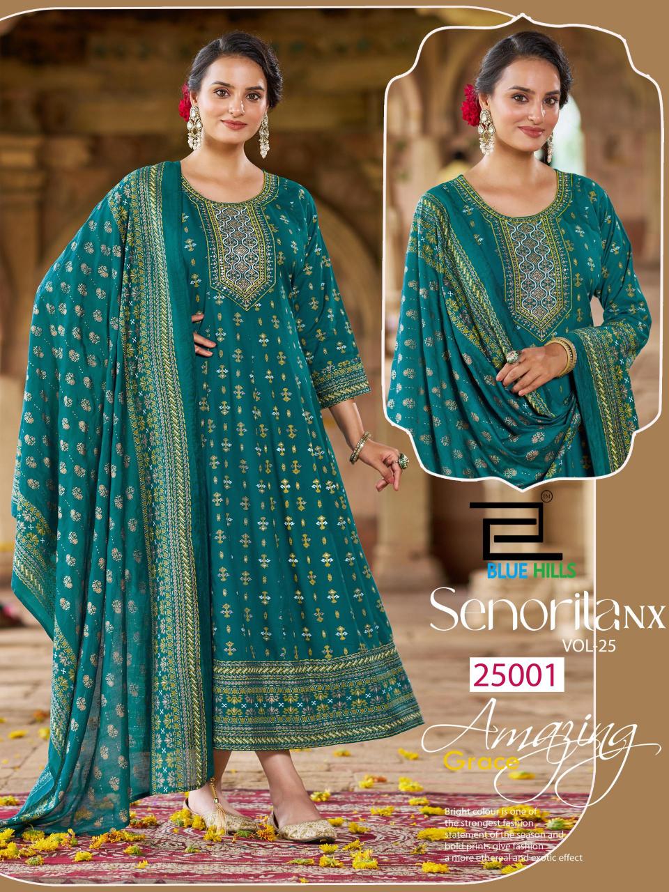 Blue Hills Senorita vol 25 Nx catalog women anarkali kurti online india