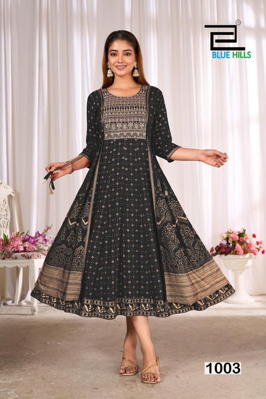 Blue Hills Sreeleela catalog rayon anarkali kurti 