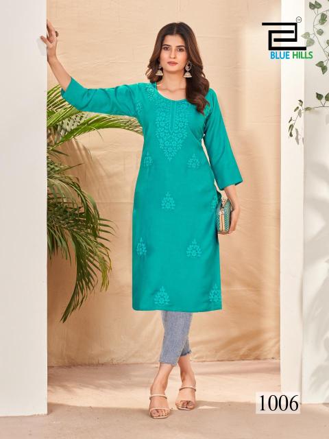 Blue Hills Supriya NX catalog best wholesale kurti market in surat