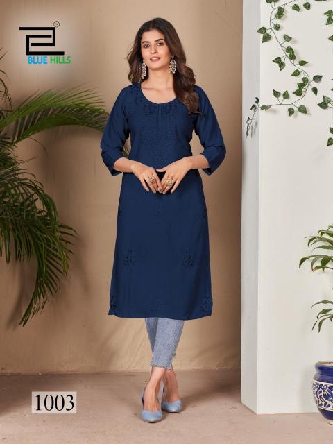 Blue Hills Supriya NX catalog best wholesale kurti market in surat