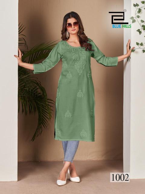 Blue Hills Supriya NX catalog best wholesale kurti market in surat