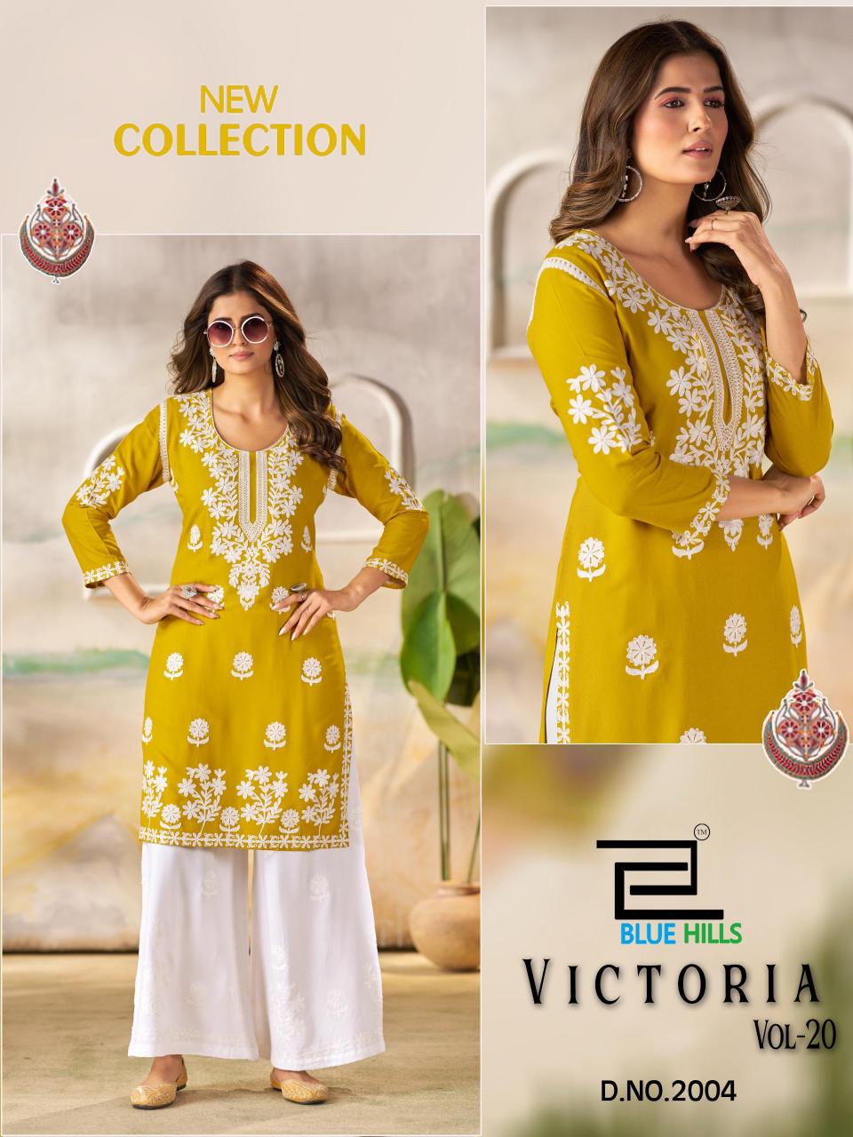 Blue Hills Victoria Vol 20 Catalog cheapest kurtis and palazzo from surat
