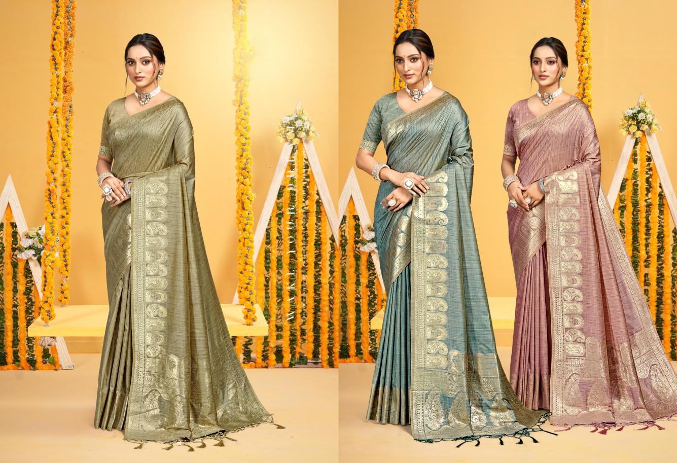 Bunawat - Asika Silk Sangam Prints Assam Silk Woven Work Traditional Saree