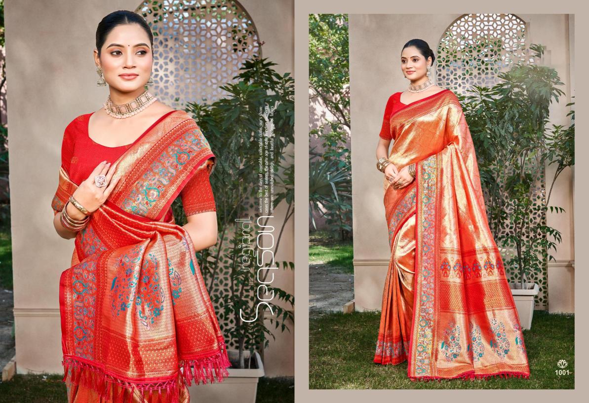 Bunawat - Hema Silk-03 Sangam Prints Kanjivaram Silk Woven Work Traditional Saree