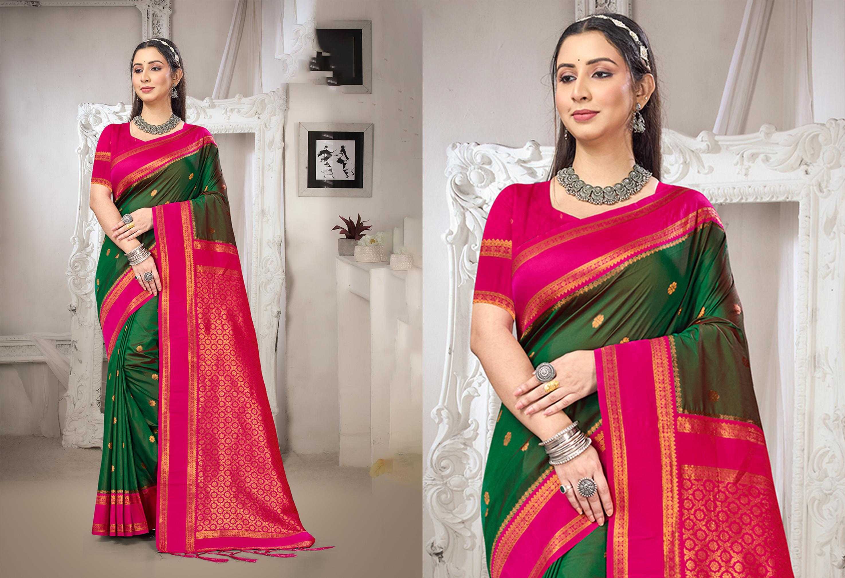 Bunawat - Narayan Pattu Sangam Prints Silk Woven Work Traditional Saree