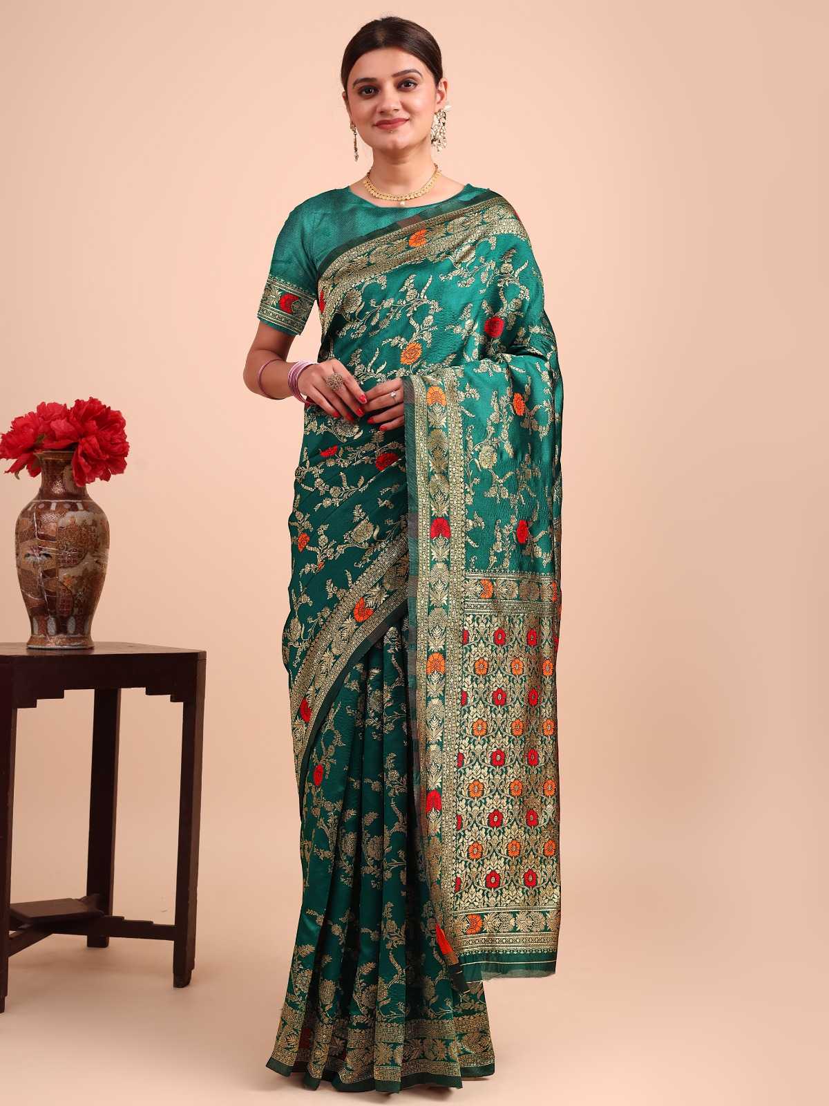 Dazira banarasi silk vol 15 OT 04 catalog saree borders wholesale surat