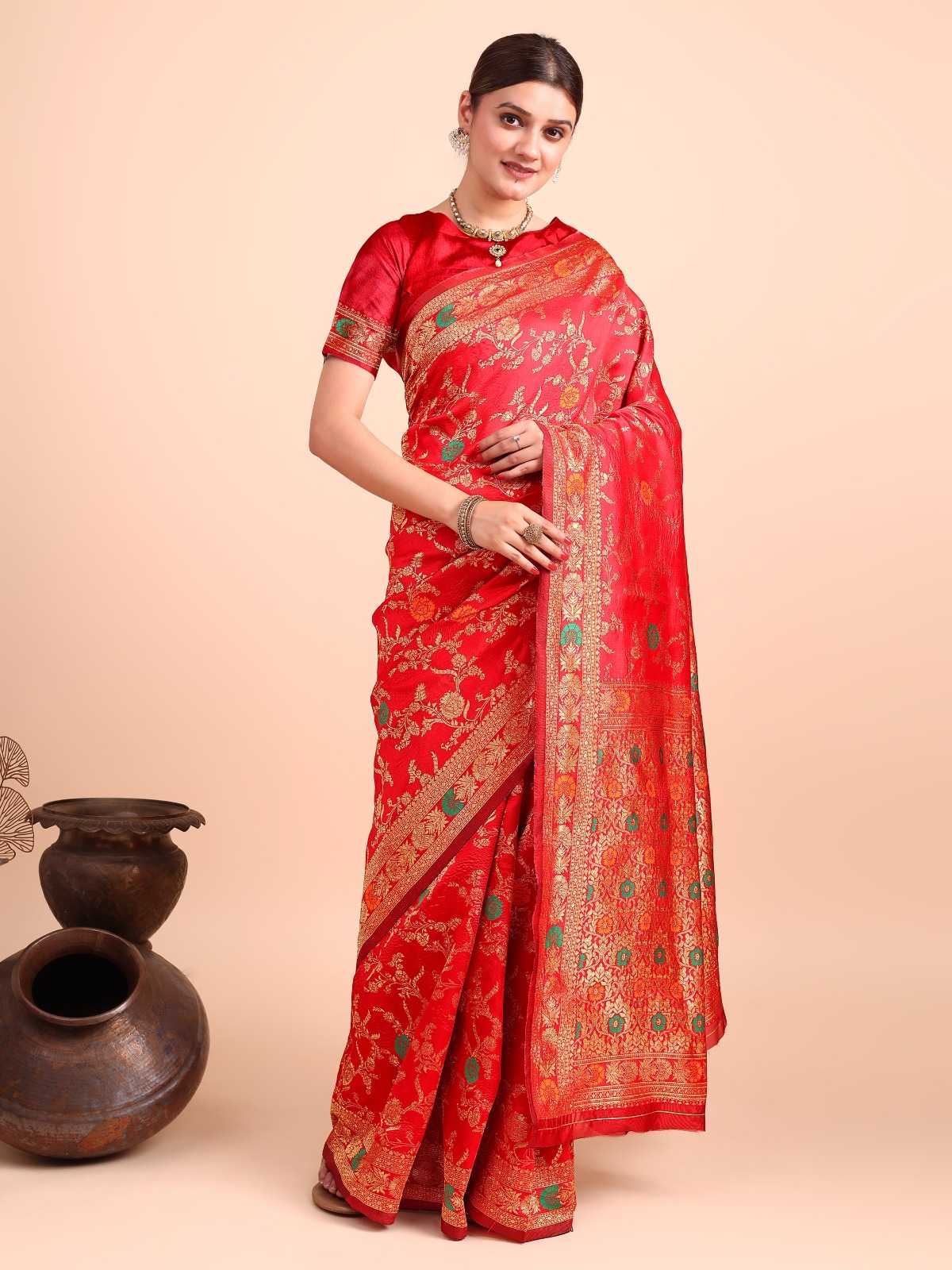 Dazira banarasi silk vol 15 OT 04 catalog saree borders wholesale surat