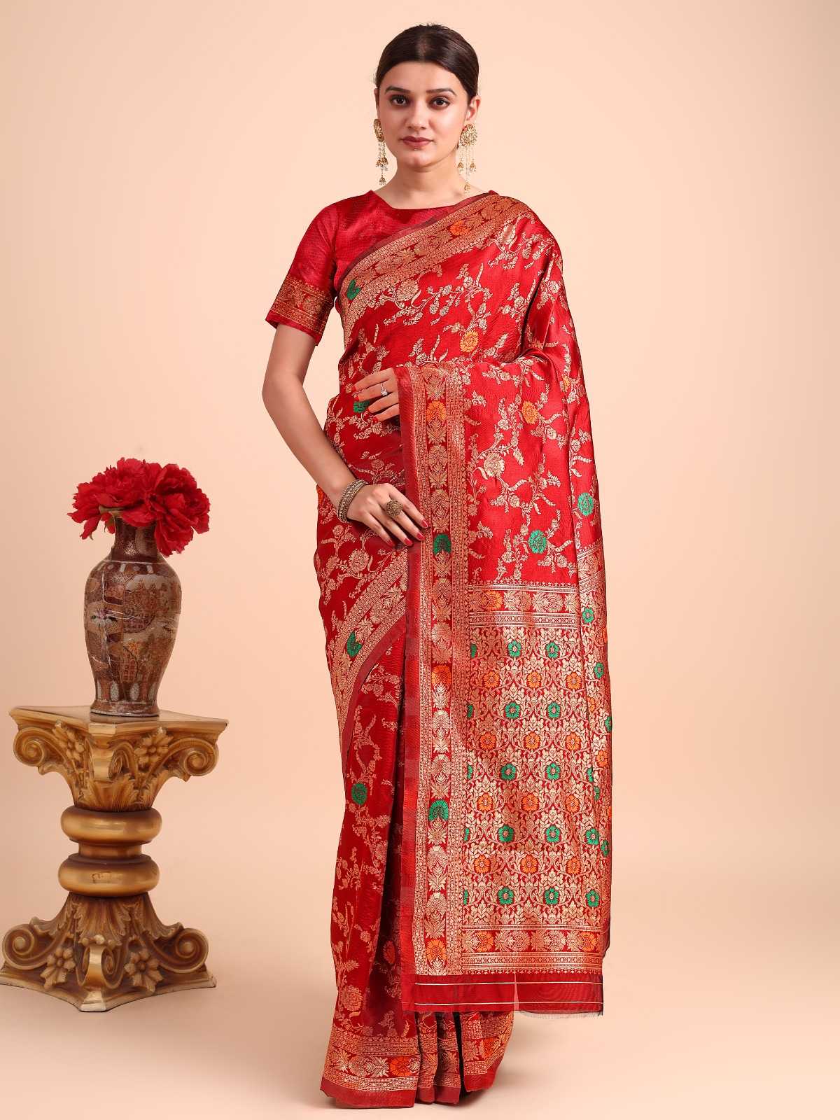 Dazira banarasi silk vol 15 OT 04 catalog saree borders wholesale surat