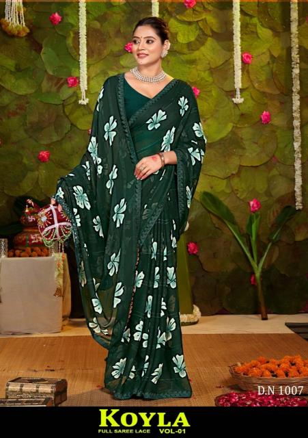 Dazira Koyla vol 1 catalog sarees market surat gujarat sunday available 