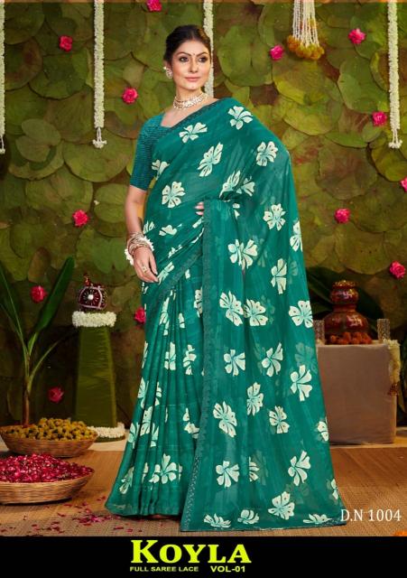 Dazira Koyla vol 1 catalog sarees market surat gujarat sunday available 