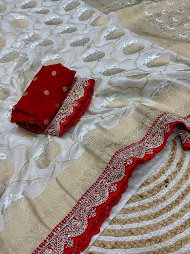 Dazira Pure Khadi Silk Vol 4 catalog festival red white sarees