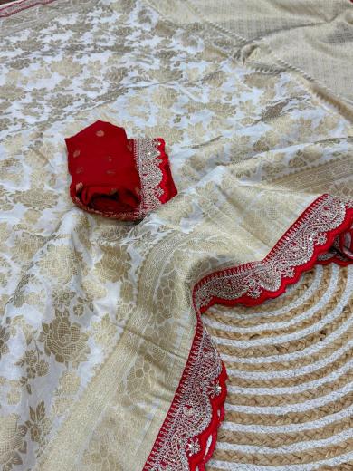 Dazira Pure Khadi Silk Vol 4 catalog festival red white sarees
