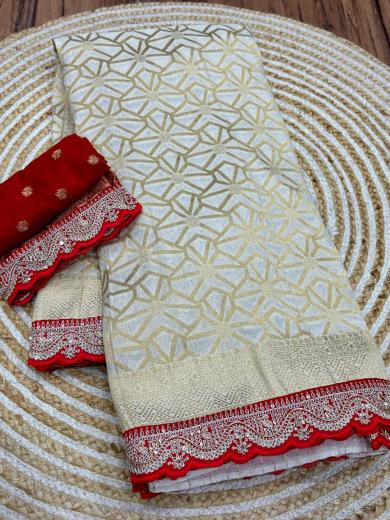 Dazira Pure Khadi Silk Vol 4 catalog festival red white sarees