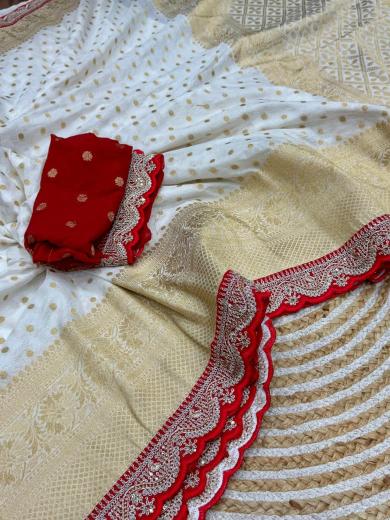 Dazira Pure Khadi Silk Vol 4 catalog festival red white sarees