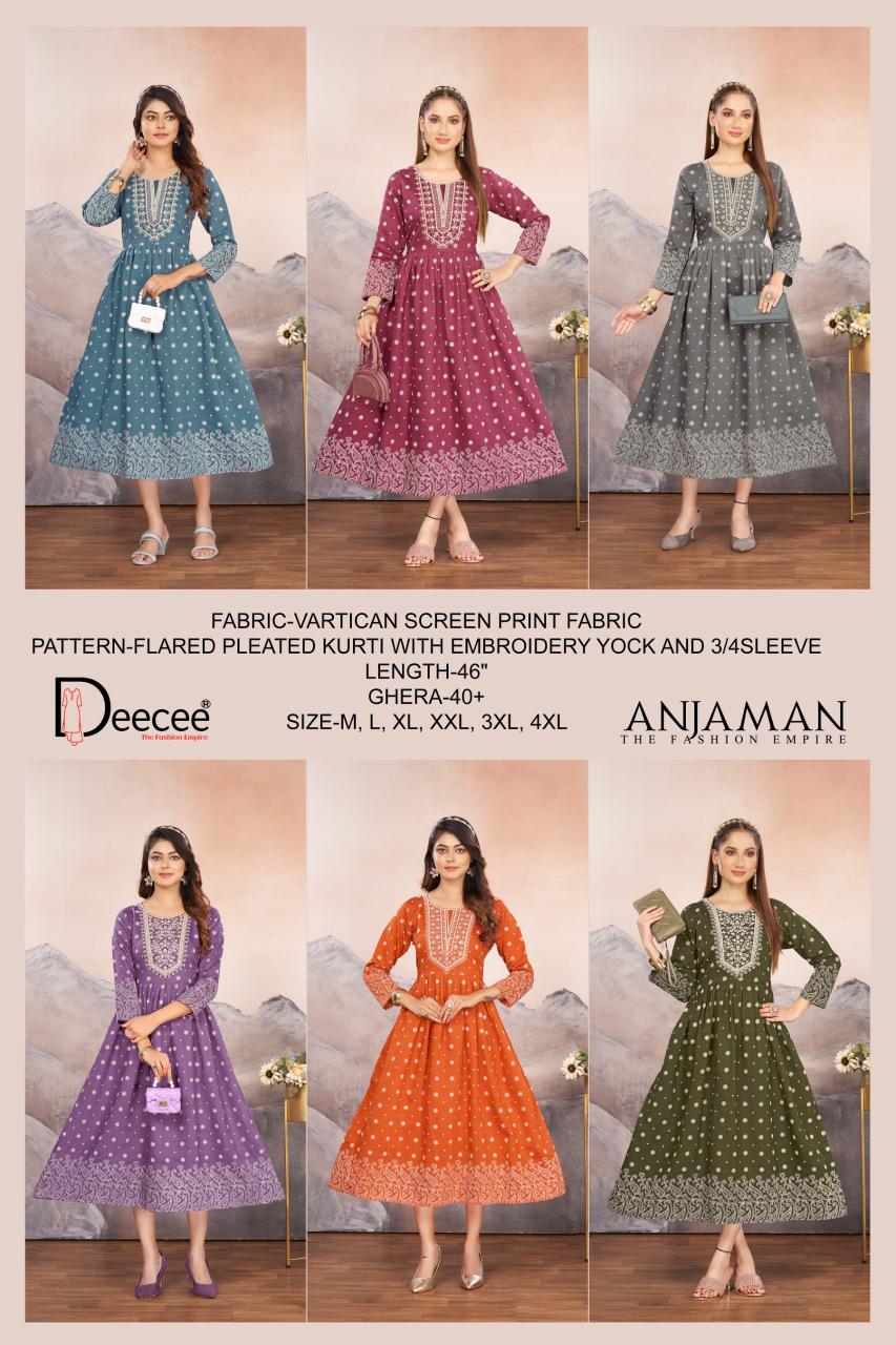 Deecee Anjaman catalog kurtis factory in surat
