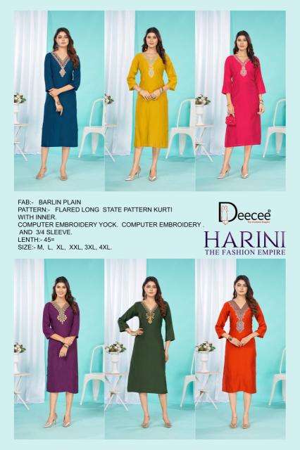 Deecee Harini catalog branded kurtis in surat
