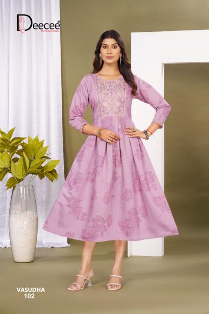 Deecee Vasudha catalog floral kurti surat