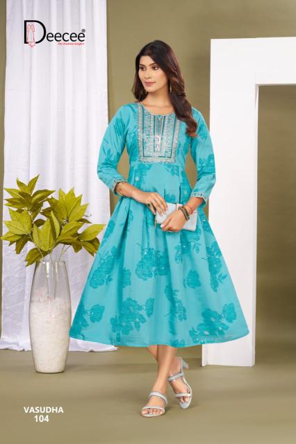 Deecee Vasudha catalog floral kurti surat