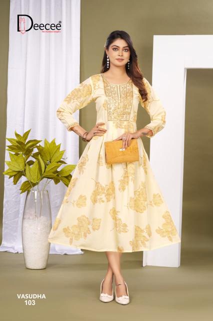 Deecee Vasudha catalog floral kurti surat
