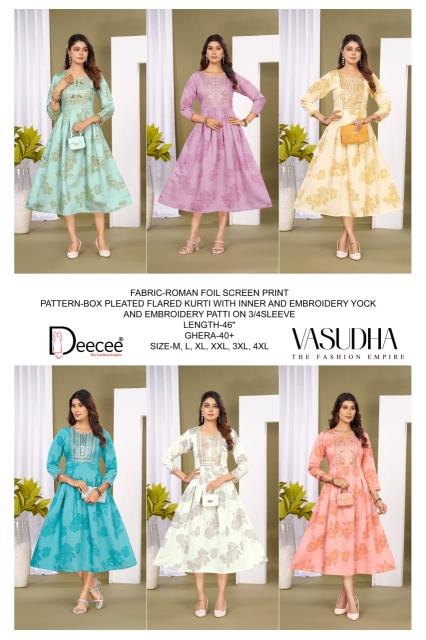 Deecee Vasudha catalog floral kurti surat