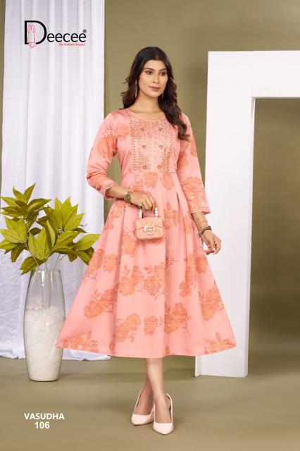 Deecee Vasudha catalog floral kurti surat