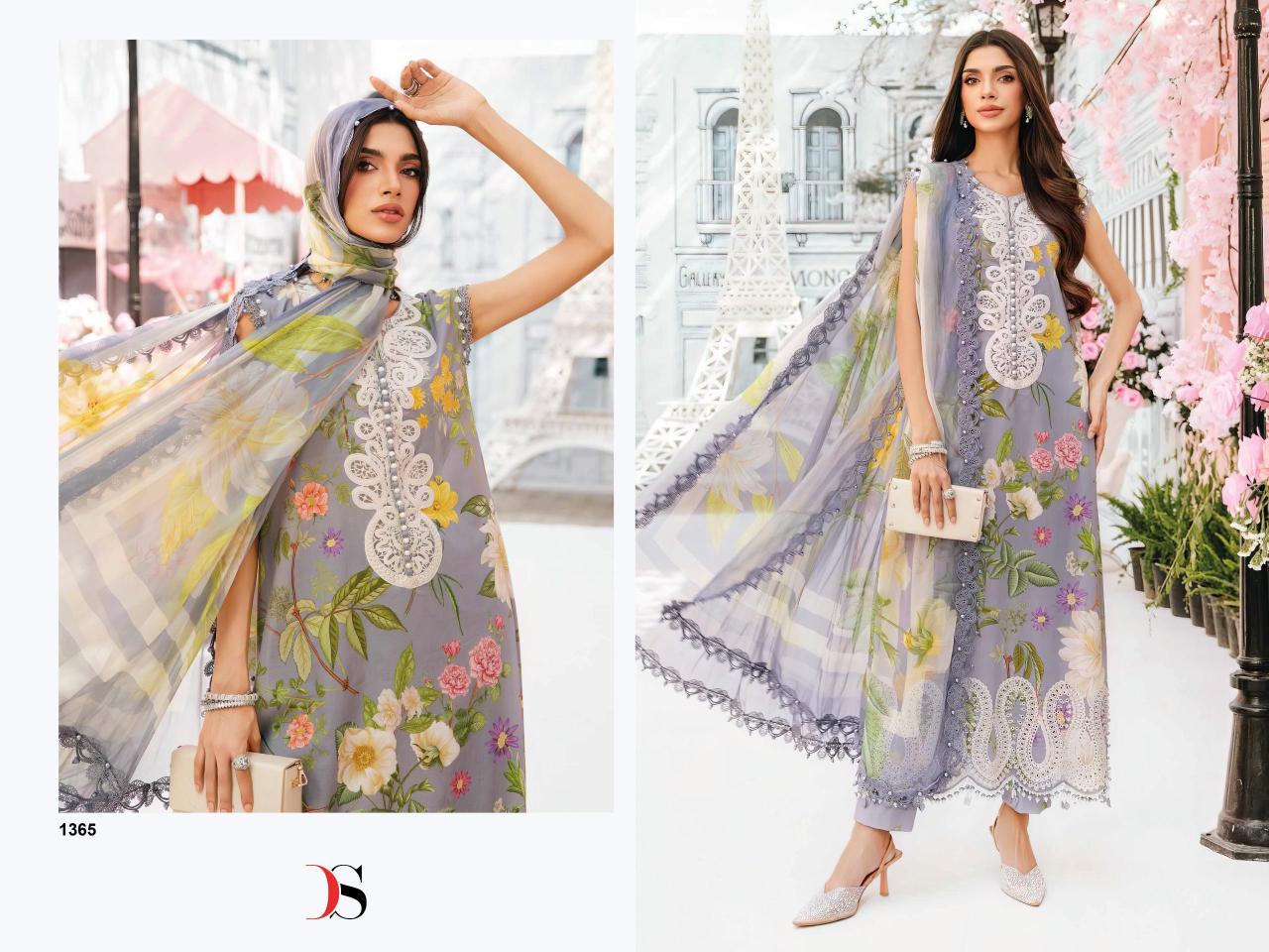 Deepsy Maria B MPrint 25 Vol 3 catalog Chiffon Dupatta pakistani replica suits online india wholesale