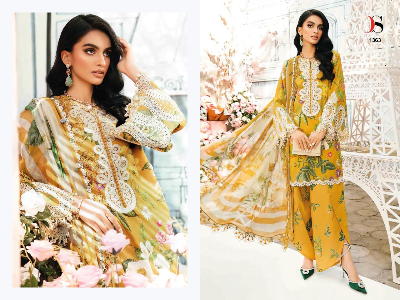 Deepsy Maria B MPrint 25 Vol 3 catalog Chiffon Dupatta pakistani replica suits online india wholesale