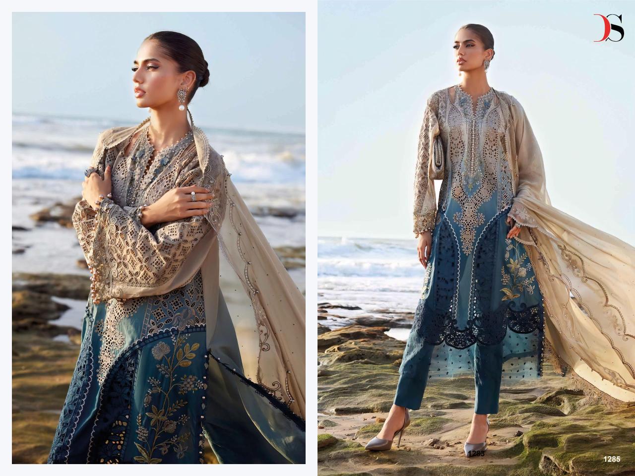 Deepsy Maria B Premium Embroidered 25 vol 2 Nx Catalog Chiffon Duppatta wholesale pakistani suits new delhi