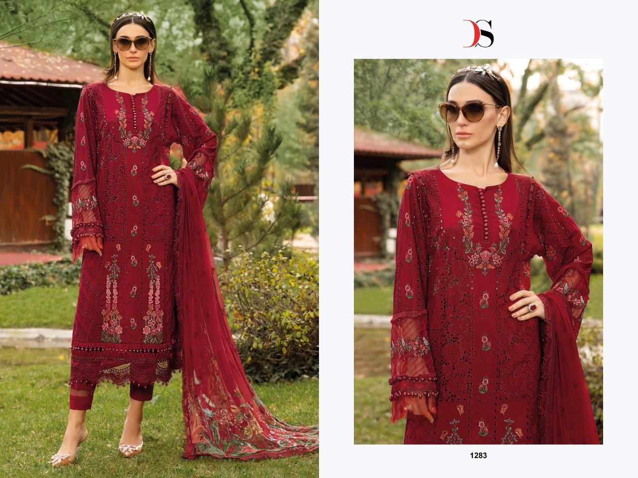 Deepsy Maria B Premium Embroidered 25 vol 2 Nx Catalog Chiffon Duppatta wholesale pakistani suits new delhi