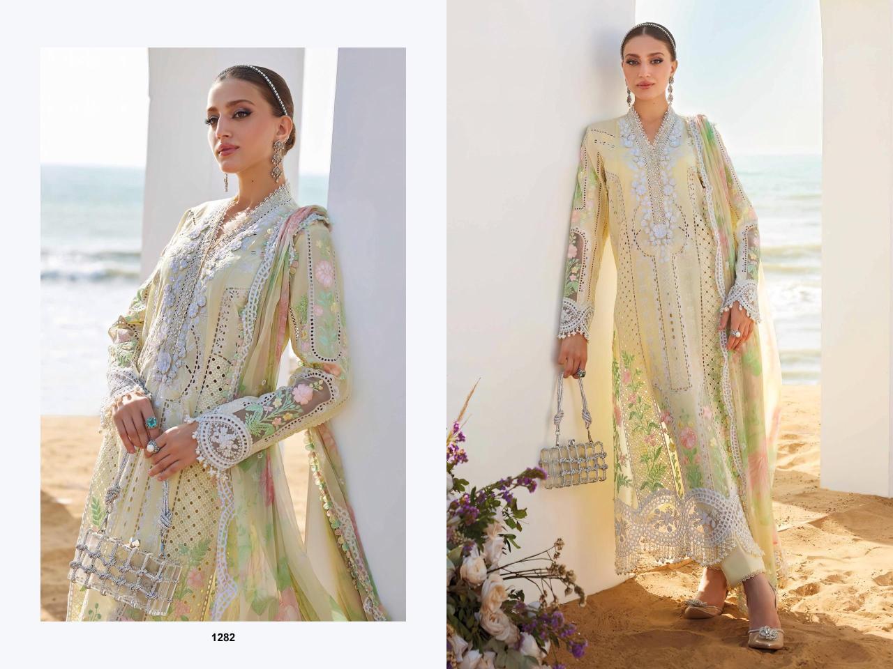 Deepsy Maria B Premium Embroidered 25 vol 2 Nx Catalog Cotton Duppatta wholesale pakistani suits near me